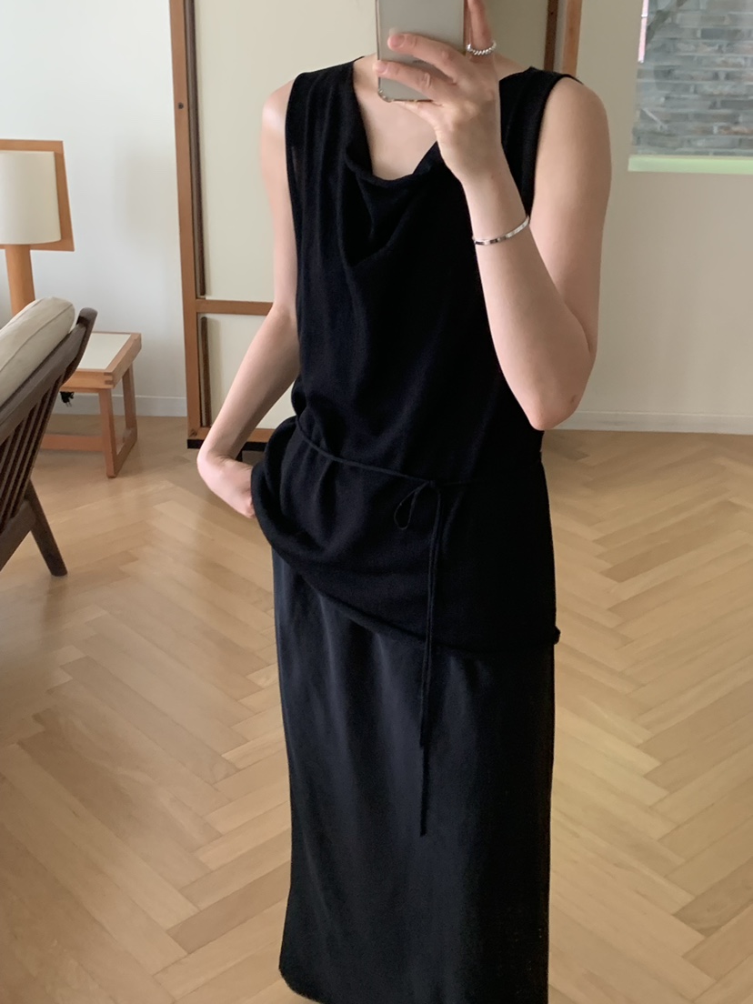 REGULARLY/PLACOR韓國東大門直郵女裝新款26春夏吊帶背心含腰繩REGULARLY/PLACOR吊帶/背心