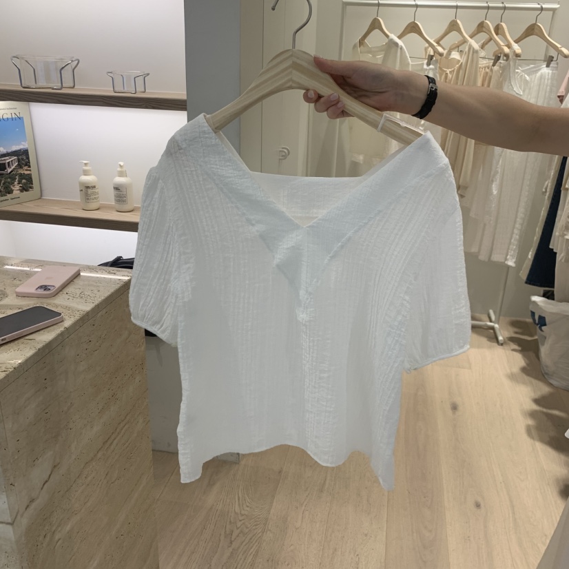 LIFFEY東大門實拍韓國女裝新品熱賣26夏季時尚襯衫蕾絲衫LIFFEY襯衫/蕾絲衫