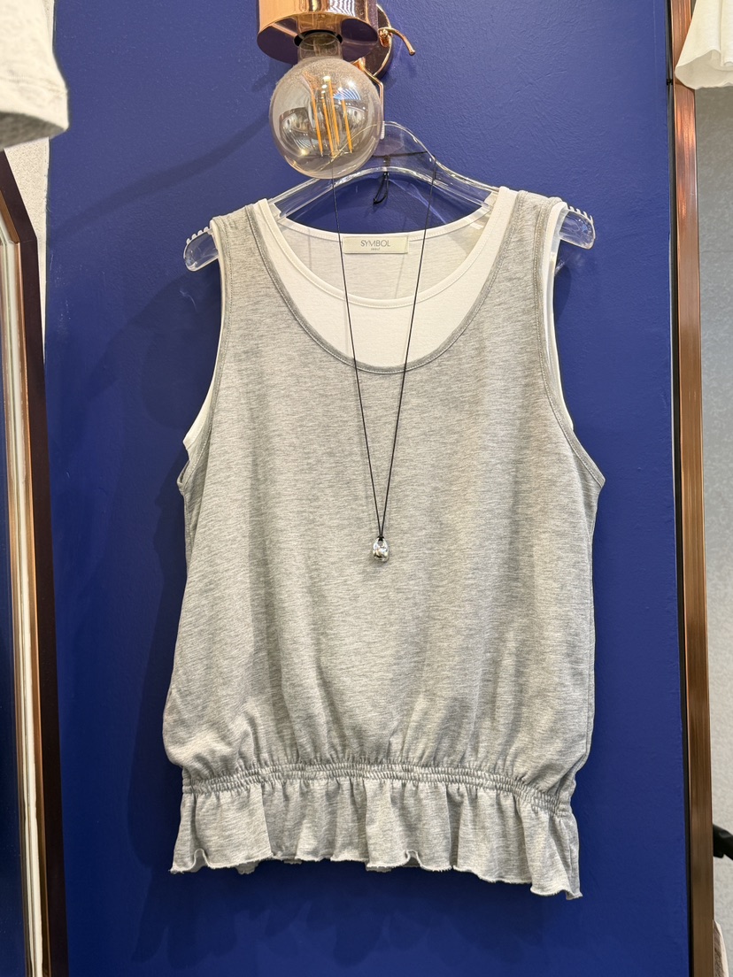 SYMBOL韓國直郵實拍女士新品時尚人氣休閑吊帶背心荷葉邊SYMBOL吊帶/背心圖色1