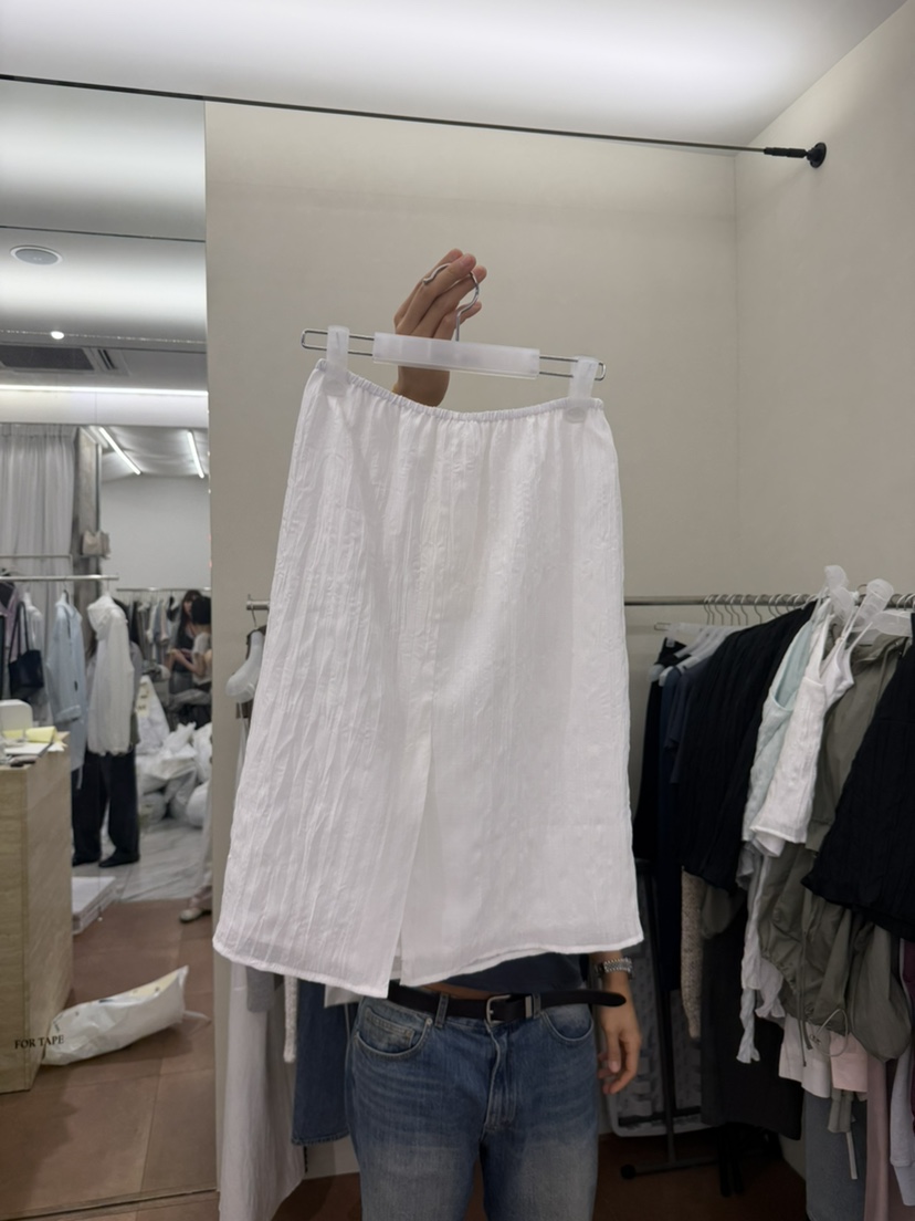 FOR TAPE東大門實拍韓國女裝新款26春夏半身裙中短裙褶皺FOR TAPE半身裙/中短裙