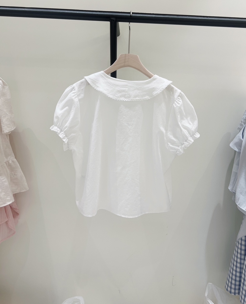 LOVE ROSIE韓國直郵實拍女士新款時尚26夏季襯衫蕾絲衫褶裥LOVE ROSIE襯衫/蕾絲衫