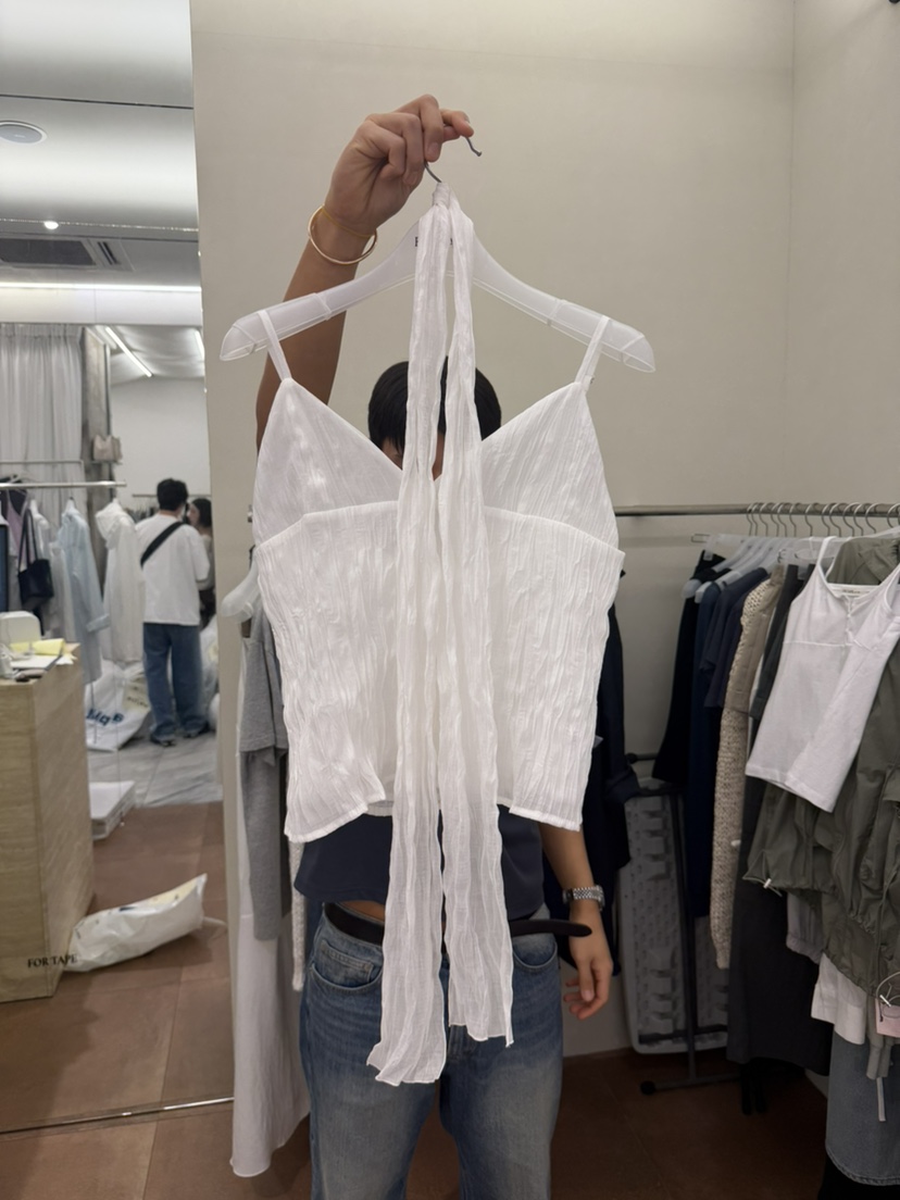 FOR TAPE韓國東大門代購女裝新品人氣襯衫蕾絲衫含圍巾套裝褶皺FOR TAPE襯衫/蕾絲衫圖色1