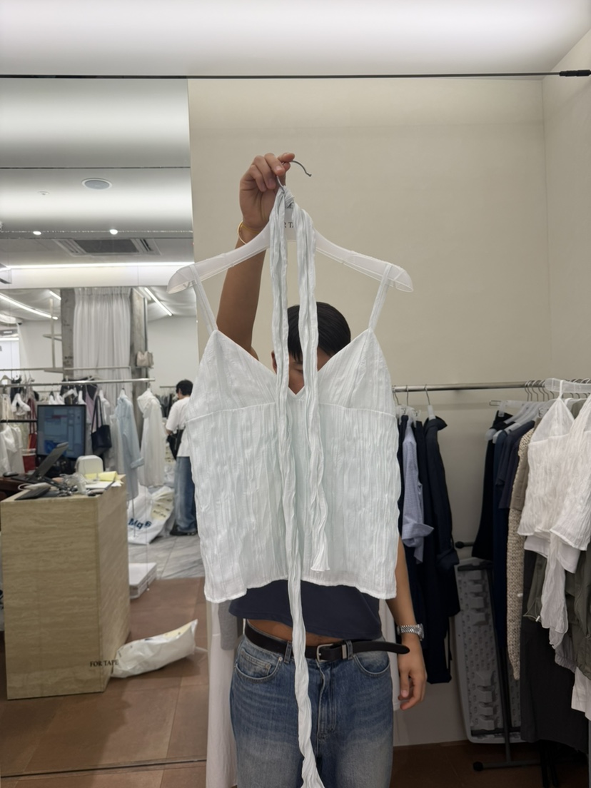 FOR TAPE韓國東大門代購女裝新品人氣襯衫蕾絲衫含圍巾套裝褶皺FOR TAPE襯衫/蕾絲衫圖色2
