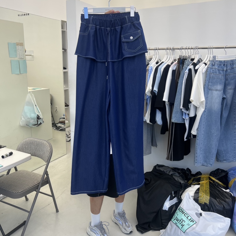 NON CLIP韓國代購女士新品休閑26春夏推薦熱賣職業時尚裙褲NON CLIP裙褲圖色2