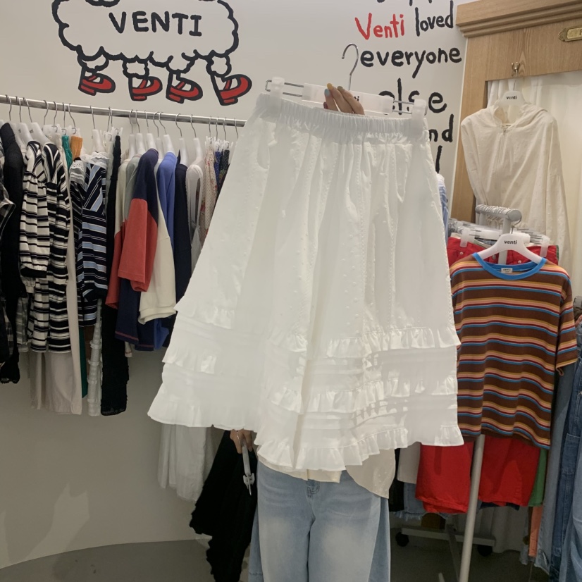 VENTI韓國代購女士新品熱賣26夏季休閑推薦26春夏短褲荷葉邊VENTI短褲圖色1