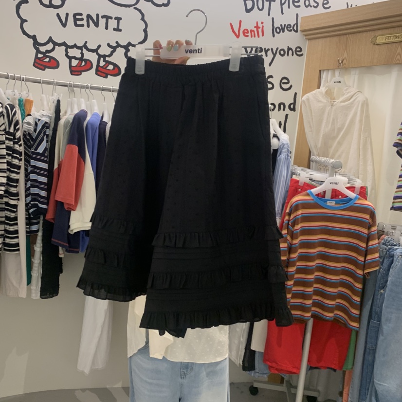 VENTI韓國代購女士新品熱賣26夏季休閑推薦26春夏短褲荷葉邊VENTI短褲圖色2