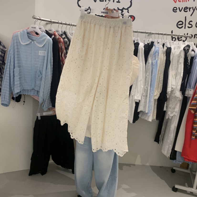VENTI韓國直郵女裝新品時尚推薦熱賣人氣職業26春夏休閑褲蕾絲VENTI休閑褲圖色1