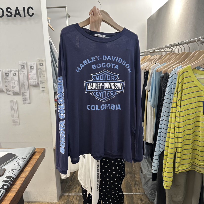 MOSAIC韓國直郵女裝新款時尚休閑26夏季熱賣職業人氣長袖T恤MOSAIC長袖T恤圖色2