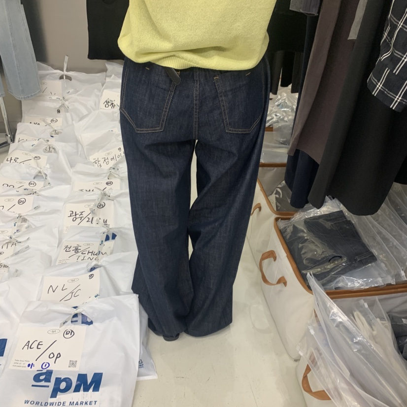 TAKE YOUE TIME韓國直郵女裝新品人氣牛仔褲不含腰帶水洗TAKE YOUE TIME牛仔褲