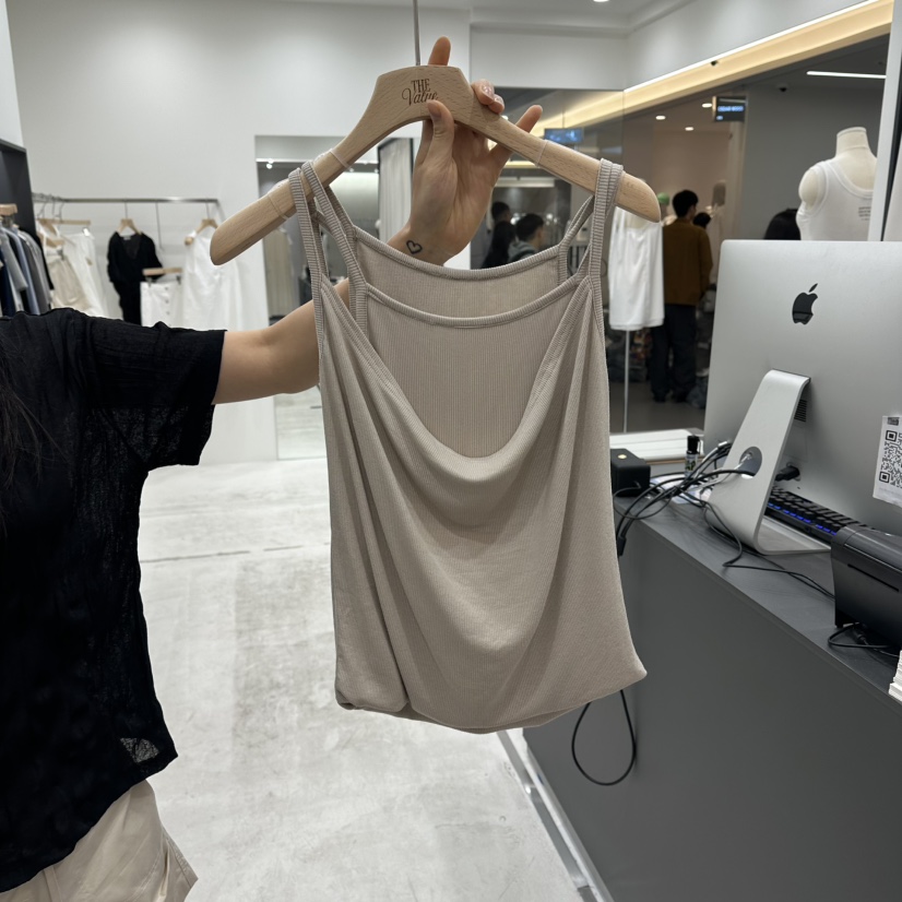 THE VALUE韓國代購女士新款時尚休閑人氣吊帶背心假兩件THE VALUE吊帶/背心圖色2