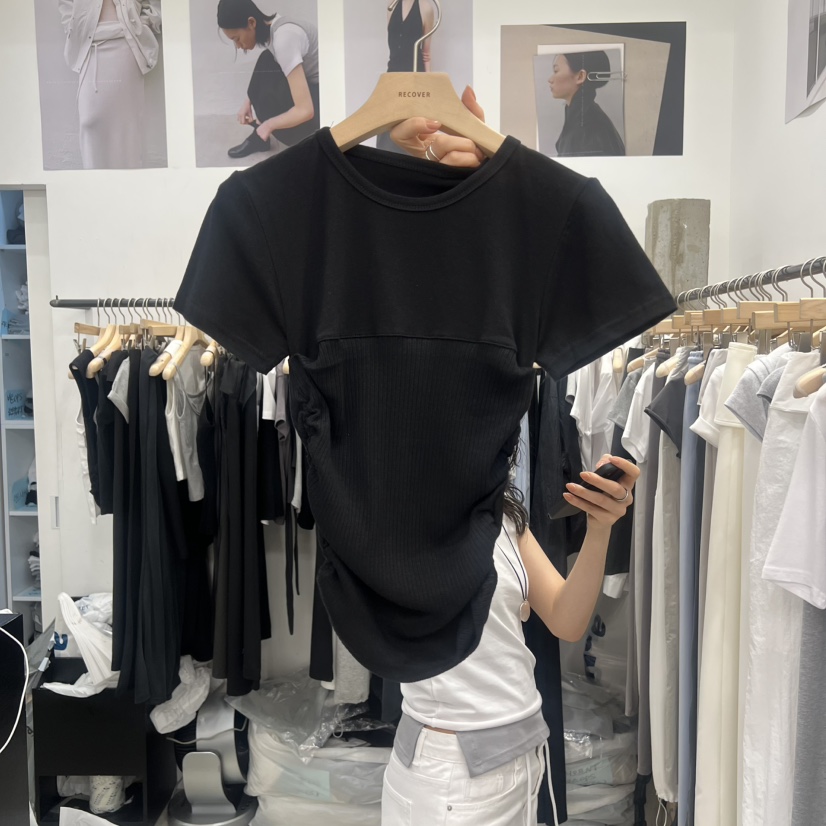 RECOVER韓國東大門直郵女士新品26夏季推薦休閑熱賣26春夏T恤RECOVER/MOMENTT恤圖色2