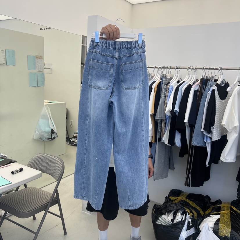 NON CLIP韓國直郵女士新款推薦職業休閑26夏季人氣牛仔褲NON CLIP牛仔褲