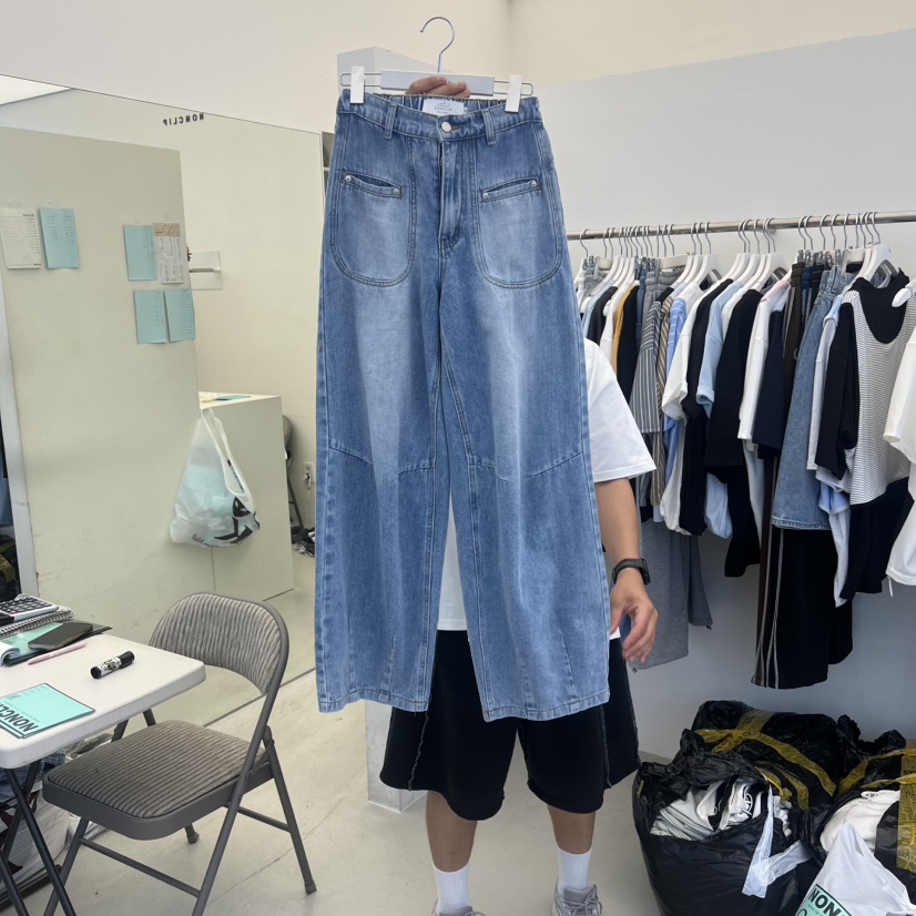 NON CLIP韓國直郵女士新款推薦職業休閑26夏季人氣牛仔褲NON CLIP牛仔褲圖色1