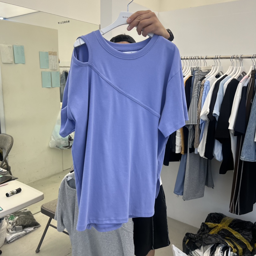 NON CLIP韓國直郵實拍女士新款熱賣職業休閑人氣26春夏T恤NON CLIPT恤圖色1