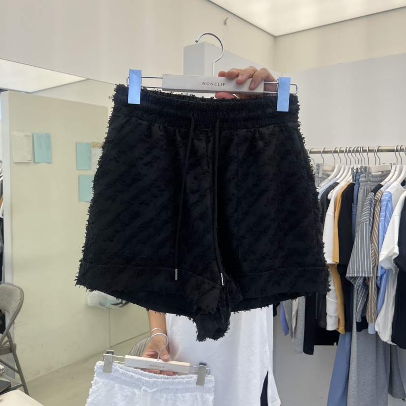 NON CLIP韓國直郵女裝新品推薦26春夏職業休閑時尚短褲刺繡NON CLIP短褲圖色2
