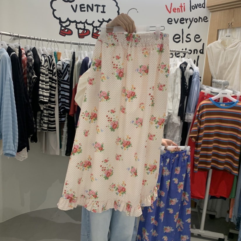 VENTI韓國直郵女士新品職業26夏季推薦26春夏時尚長裙復古VENTI長裙