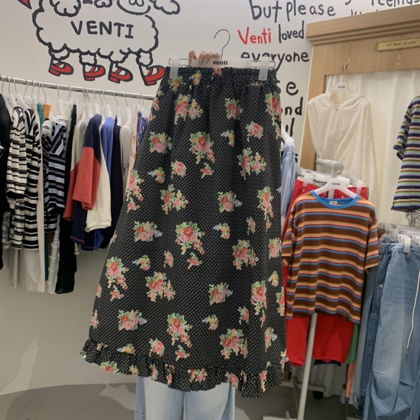VENTI韓國直郵女士新品職業26夏季推薦26春夏時尚長裙復古VENTI長裙圖色3