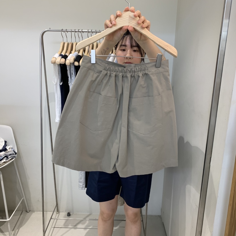 OUTRENE東大門實拍韓國女裝新品職業推薦26春夏熱賣短褲亞麻OUTRENE短褲