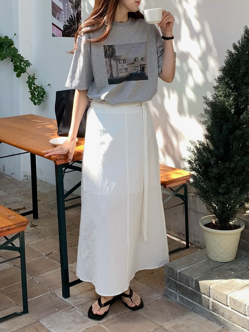 BLEECKER韓國直郵實拍女士新款推薦26春夏時尚長裙腰帶亞麻BLEECKER長裙