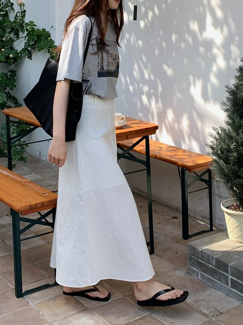 BLEECKER韓國直郵實拍女士新款推薦26春夏時尚長裙腰帶亞麻BLEECKER長裙