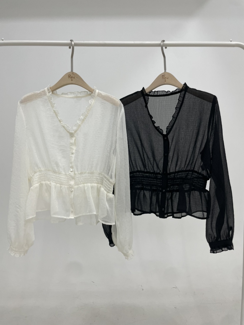 REIZ韓國直郵實拍女士新品26春夏推薦時尚休閑襯衫蕾絲衫REIZ襯衫/蕾絲衫