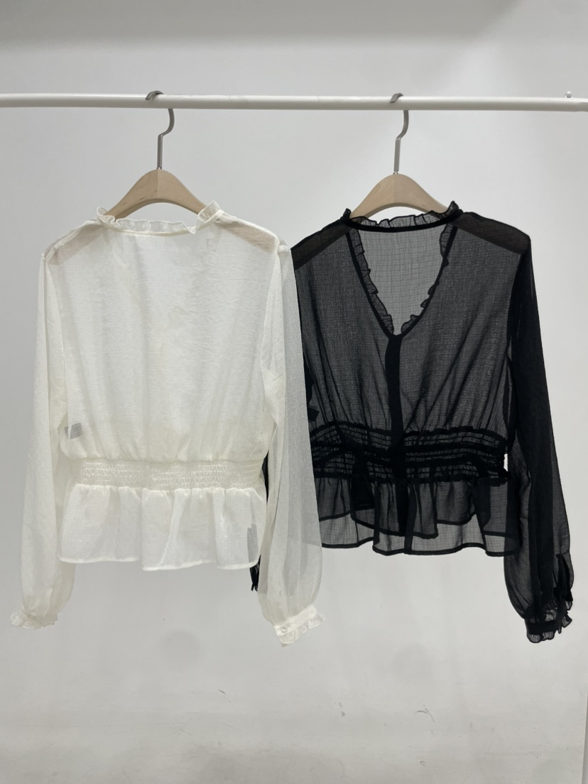 REIZ韓國直郵實拍女士新品26春夏推薦時尚休閑襯衫蕾絲衫REIZ襯衫/蕾絲衫