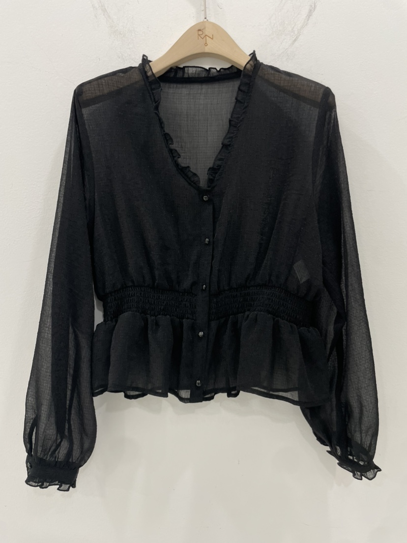 REIZ韓國直郵實拍女士新品26春夏推薦時尚休閑襯衫蕾絲衫REIZ襯衫/蕾絲衫圖色2
