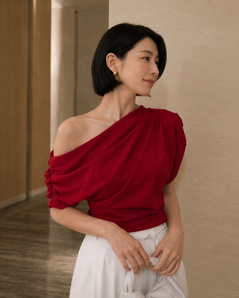 VERNI韓國東大門代購女士新品26春夏熱賣時尚26夏季T恤不對稱VERNIT恤
