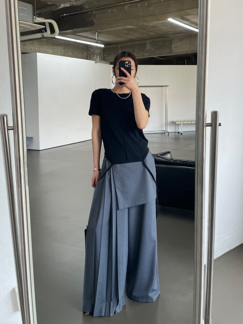 REIZ東大門實拍韓國女裝新品熱賣休閑時尚職業人氣裙褲褶皺REIZ裙褲