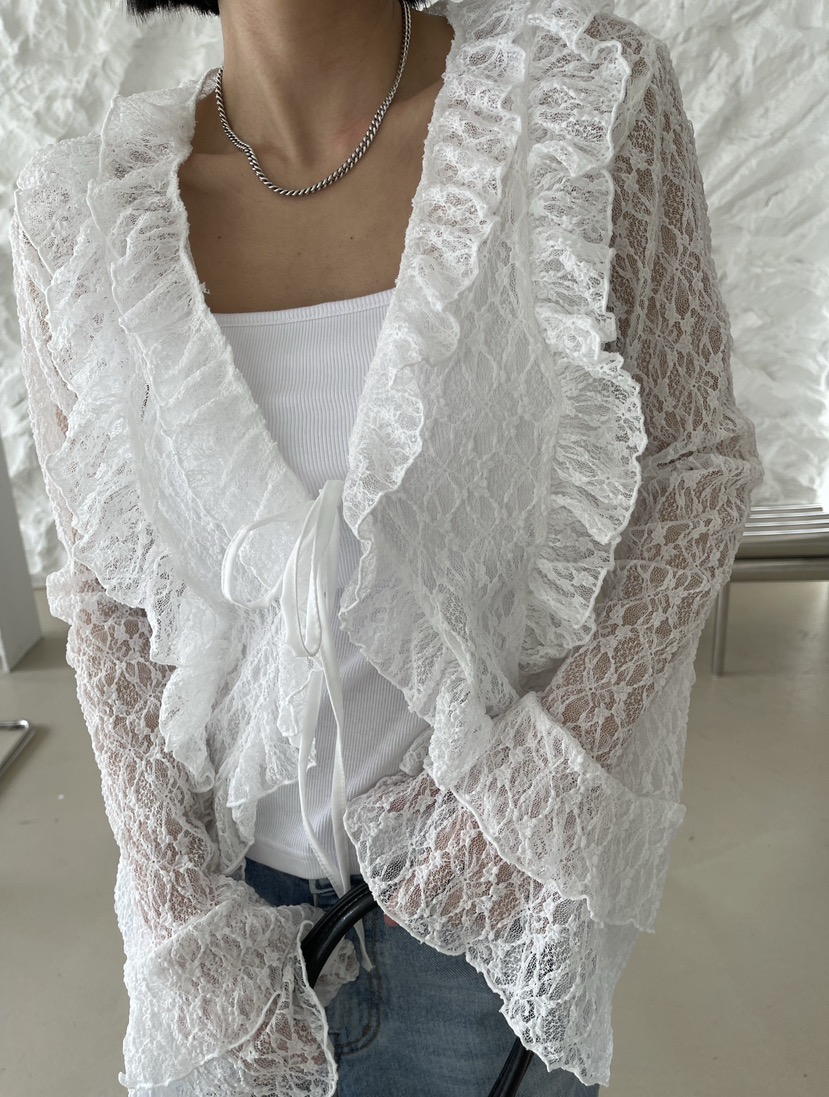 REIZ韓國直郵實拍女士新款人氣時尚職業襯衫蕾絲衫蕾絲花REIZ襯衫/蕾絲衫