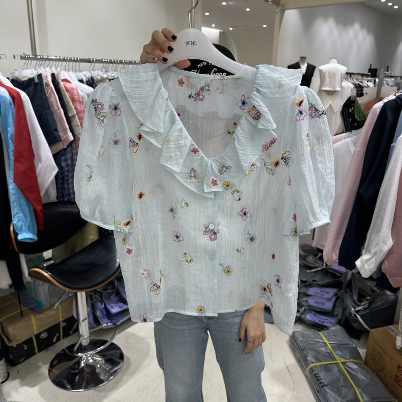 BENE韓國直郵實拍女裝新品職業推薦熱賣人氣時尚襯衫蕾絲衫BENE襯衫/蕾絲衫圖色1