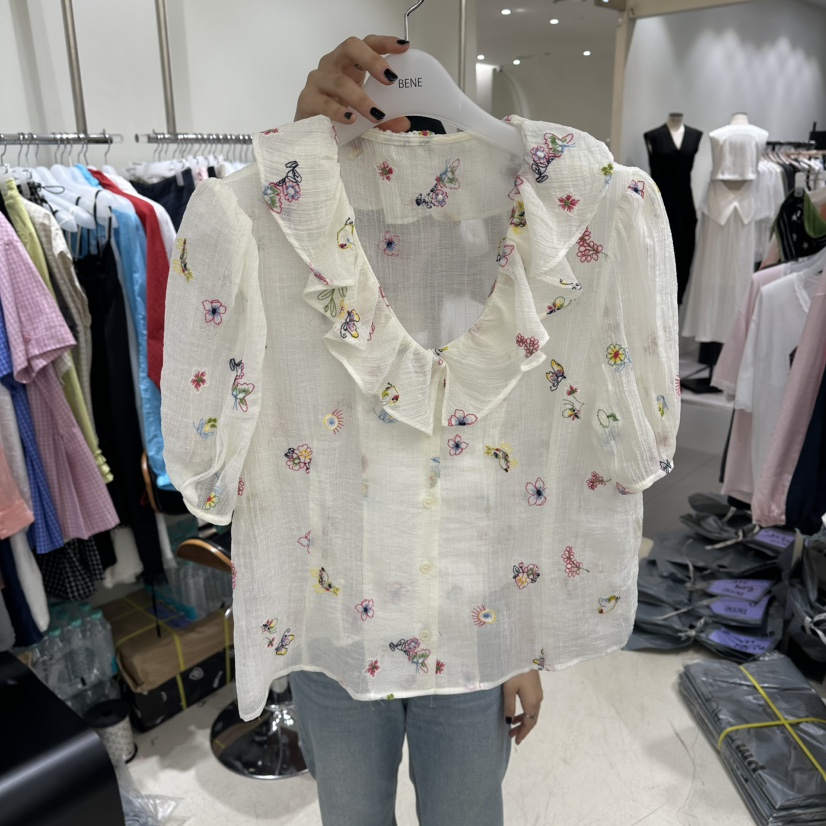 BENE韓國直郵實拍女裝新品職業推薦熱賣人氣時尚襯衫蕾絲衫BENE襯衫/蕾絲衫圖色2