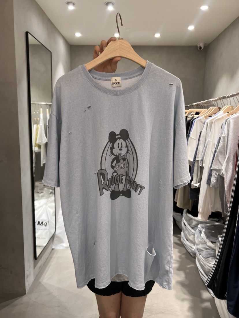 X-MOOD韓國直郵女士新款26夏季推薦熱賣職業人氣26春夏T恤X-MOODT恤圖色1