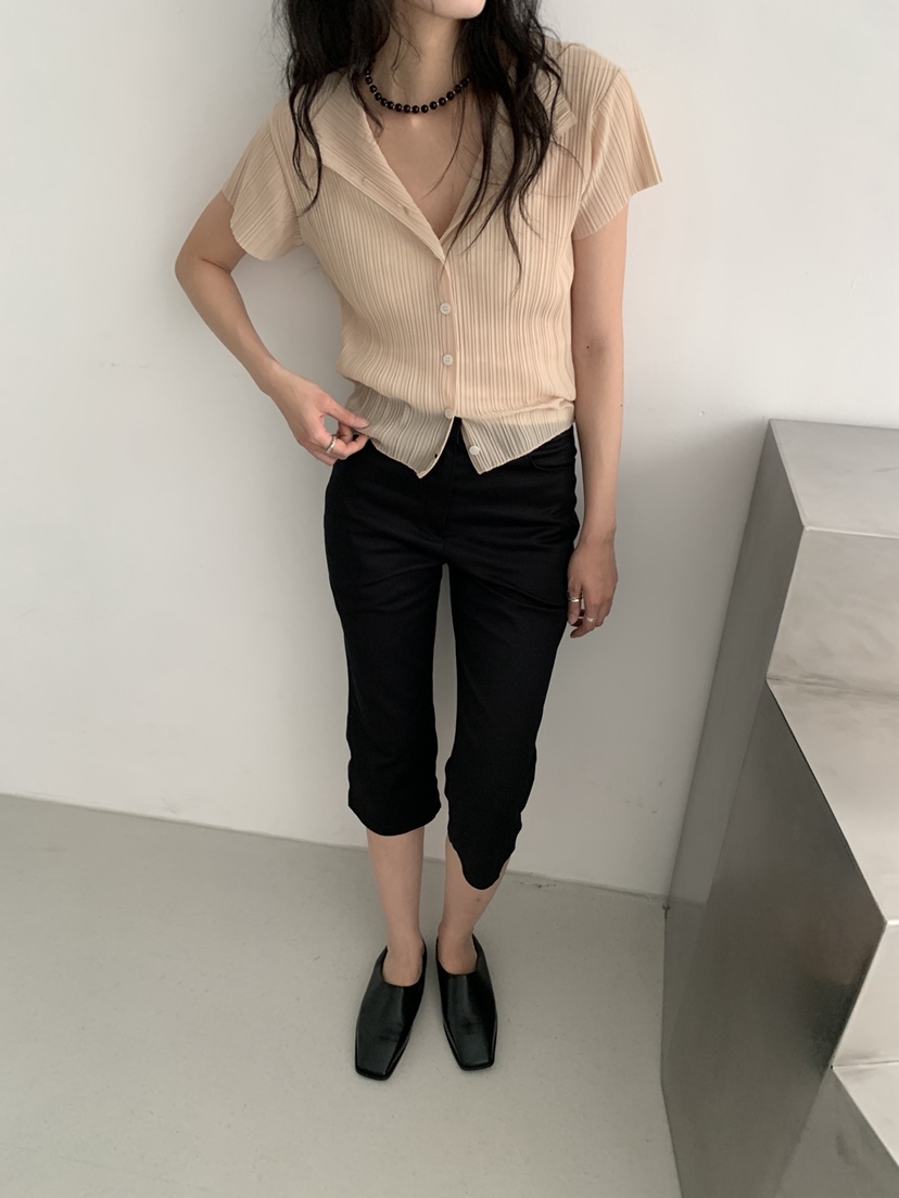 MURMUR東大門實拍韓國女士新款職業熱賣襯衫蕾絲衫褶裥開衫MURMUR襯衫/蕾絲衫