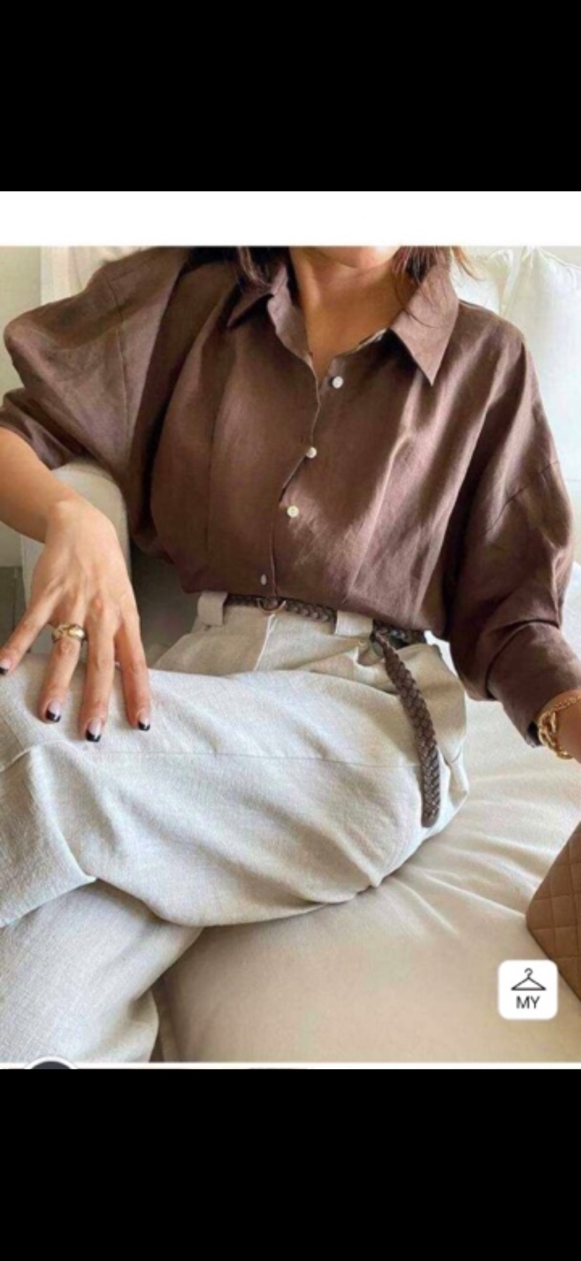 TANIA韓國直郵女士新品休閑26夏季26春夏襯衫蕾絲衫褶裥亞麻TANIA襯衫/蕾絲衫
