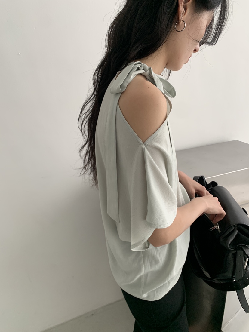 MURMUR韓國直郵女裝新款26夏季人氣休閑襯衫蕾絲衫不對稱MURMUR襯衫/蕾絲衫