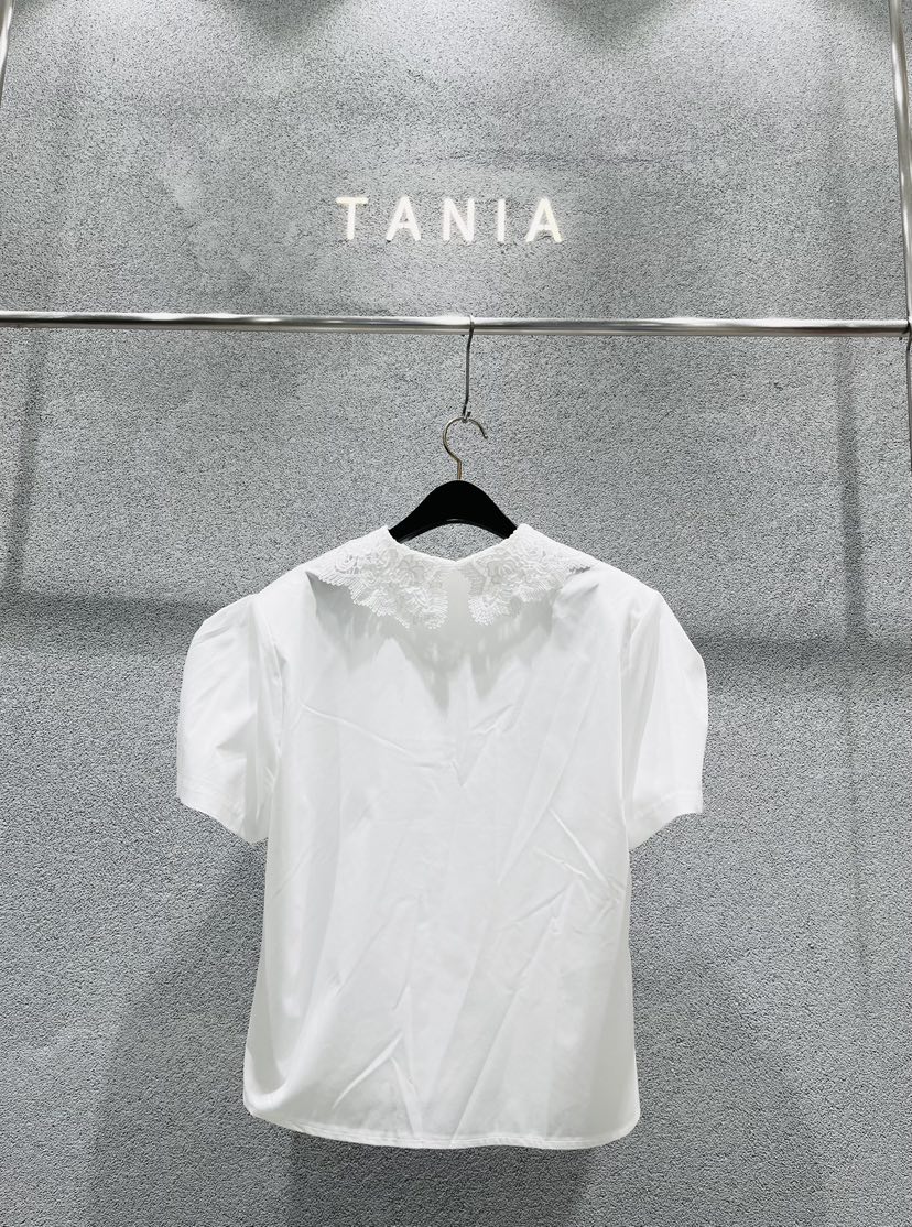 TANIA韓國直郵實拍女裝新款26春夏時尚休閑26夏季襯衫蕾絲衫TANIA襯衫/蕾絲衫