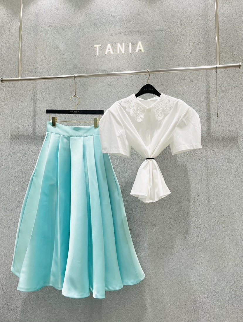 TANIA韓國直郵實拍女裝新款26春夏時尚休閑26夏季襯衫蕾絲衫TANIA襯衫/蕾絲衫