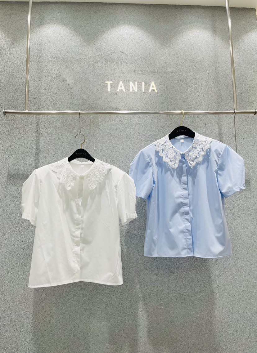 TANIA韓國直郵實拍女裝新款26春夏時尚休閑26夏季襯衫蕾絲衫TANIA襯衫/蕾絲衫