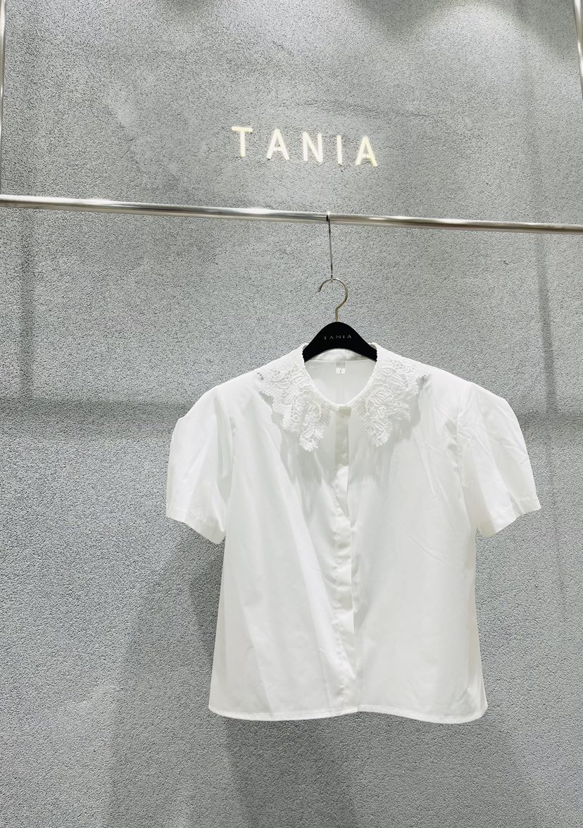 TANIA韓國直郵實拍女裝新款26春夏時尚休閑26夏季襯衫蕾絲衫TANIA襯衫/蕾絲衫圖色1