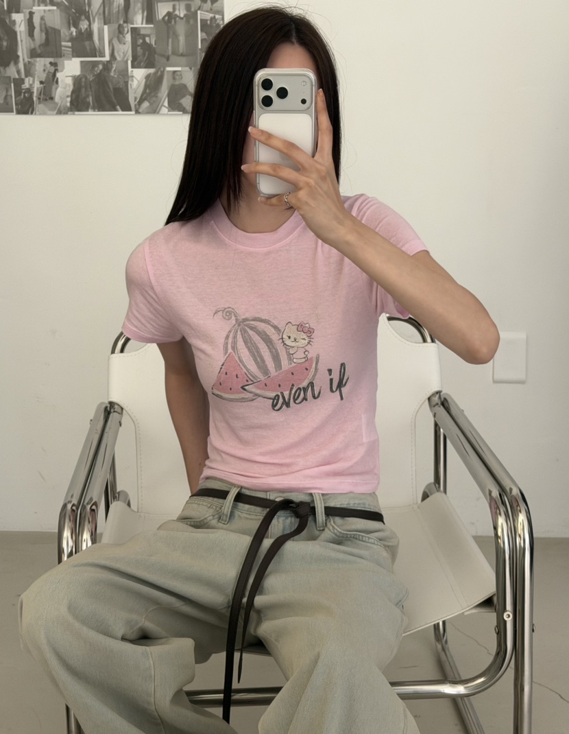 VISUAL SPACE/PAGE92/FLEISCHER東大門實拍韓國女裝新款熱賣T恤VISUAL SPACE/PAGE92/FLEISCHERT恤