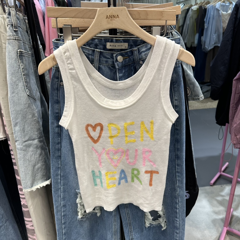 ANNA-P韓國直郵實拍女士新品休閑職業26夏季吊帶背心開襟ANNA-P吊帶/背心圖色1