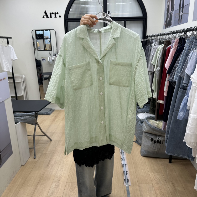 ARR韓國直郵女裝新品推薦時尚熱賣26夏季職業人氣襯衫蕾絲衫ARR襯衫/蕾絲衫圖色2