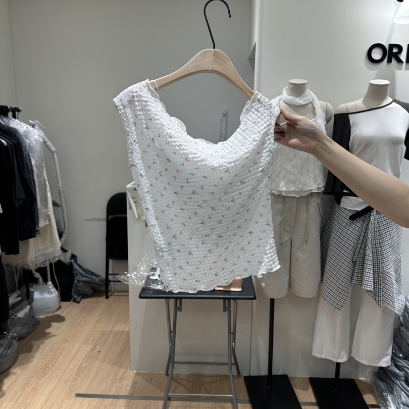 ORE-P韓國東大門代購女士新品職業休閑推薦吊帶背心花朵ORE吊帶/背心