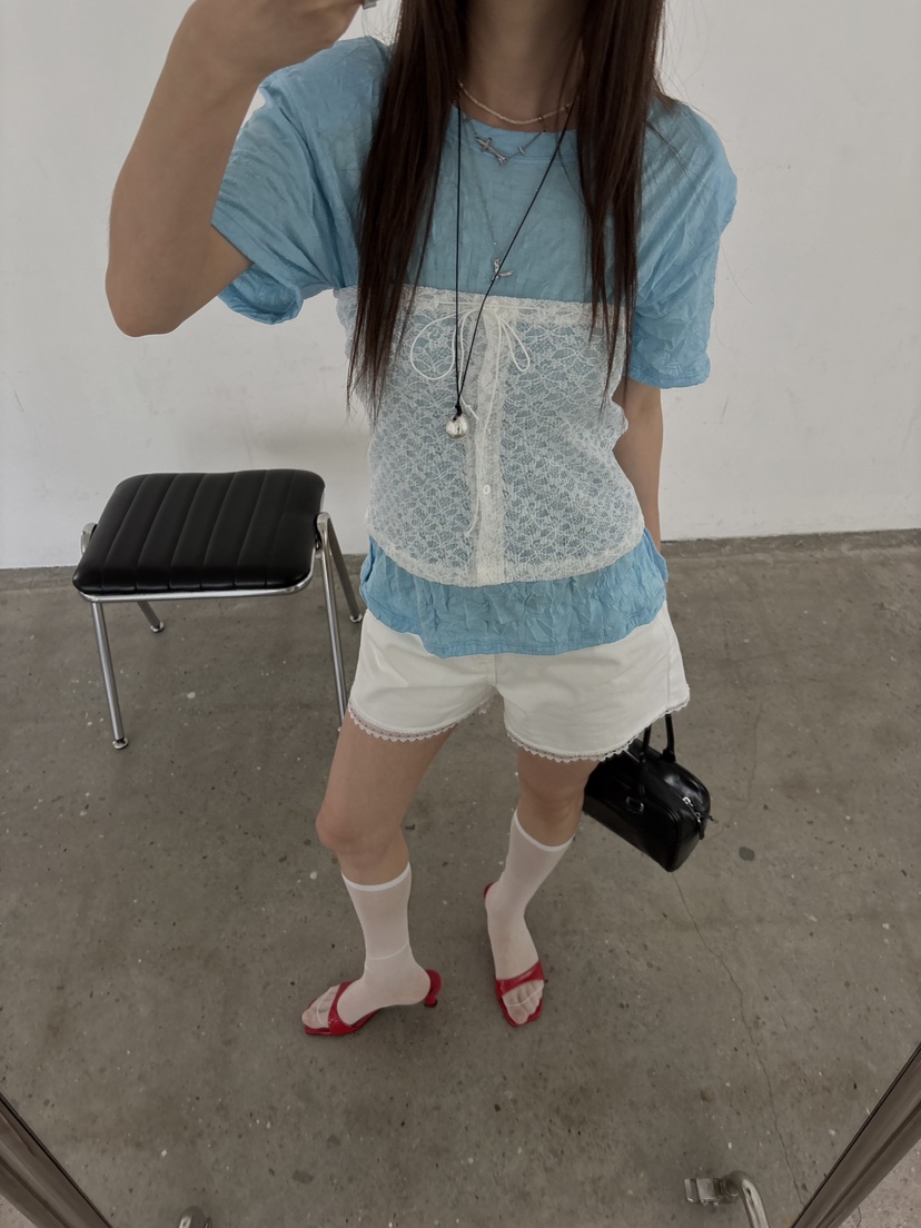 BENE韓國直郵實拍女士新款推薦時尚26春夏職業休閑T恤假兩件BENET恤