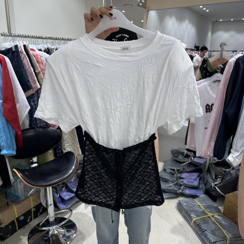 BENE韓國直郵實拍女士新款推薦時尚26春夏職業休閑T恤假兩件BENET恤圖色1