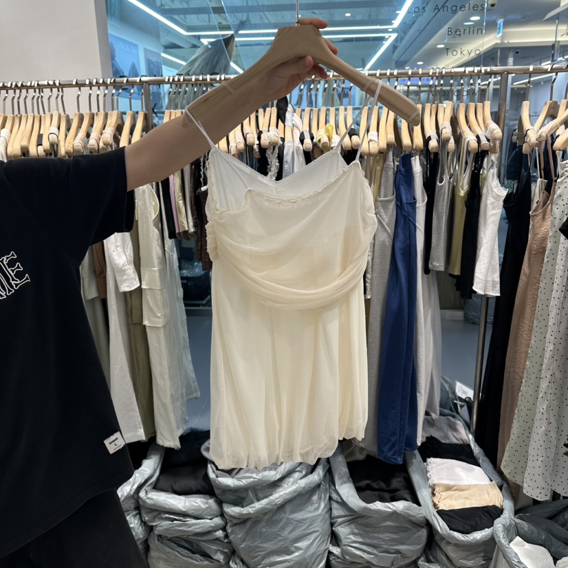 HONG.U韓國直郵實拍女裝新品休閑熱賣26春夏時尚吊帶背心HONG.U吊帶/背心