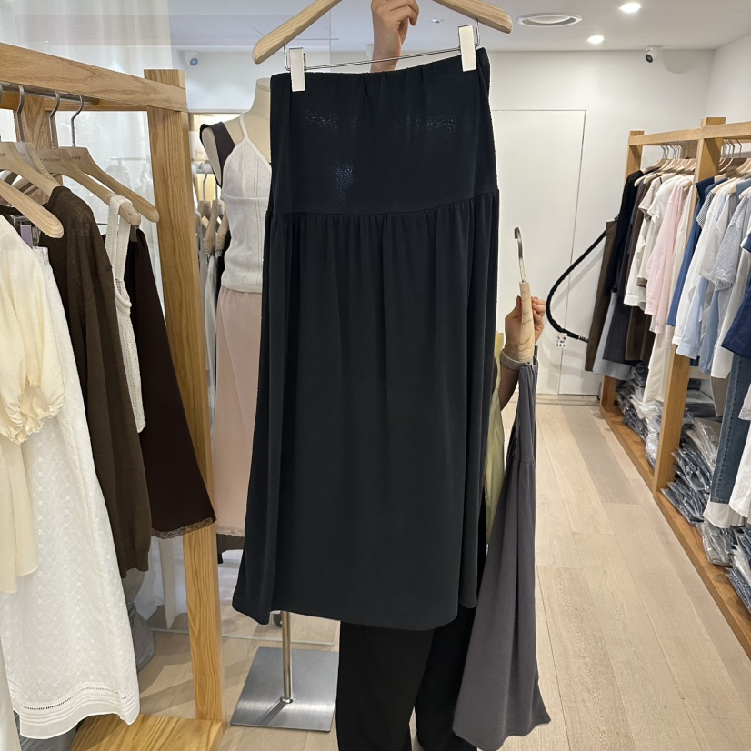 ROUNDER韓國東大門代購女裝新品26春夏職業休閑時尚熱賣長裙ROUNDER長裙圖色1黑色