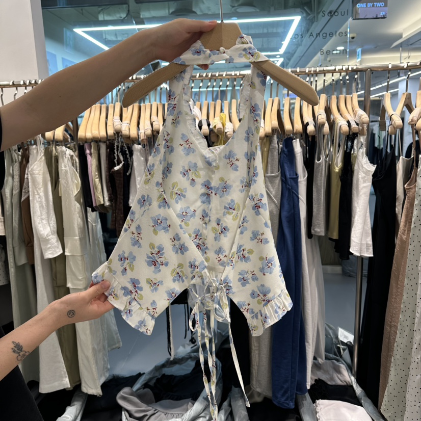 HONG.U韓國代購女裝新款時尚休閑人氣職業26春夏吊帶背心HONG.U吊帶/背心