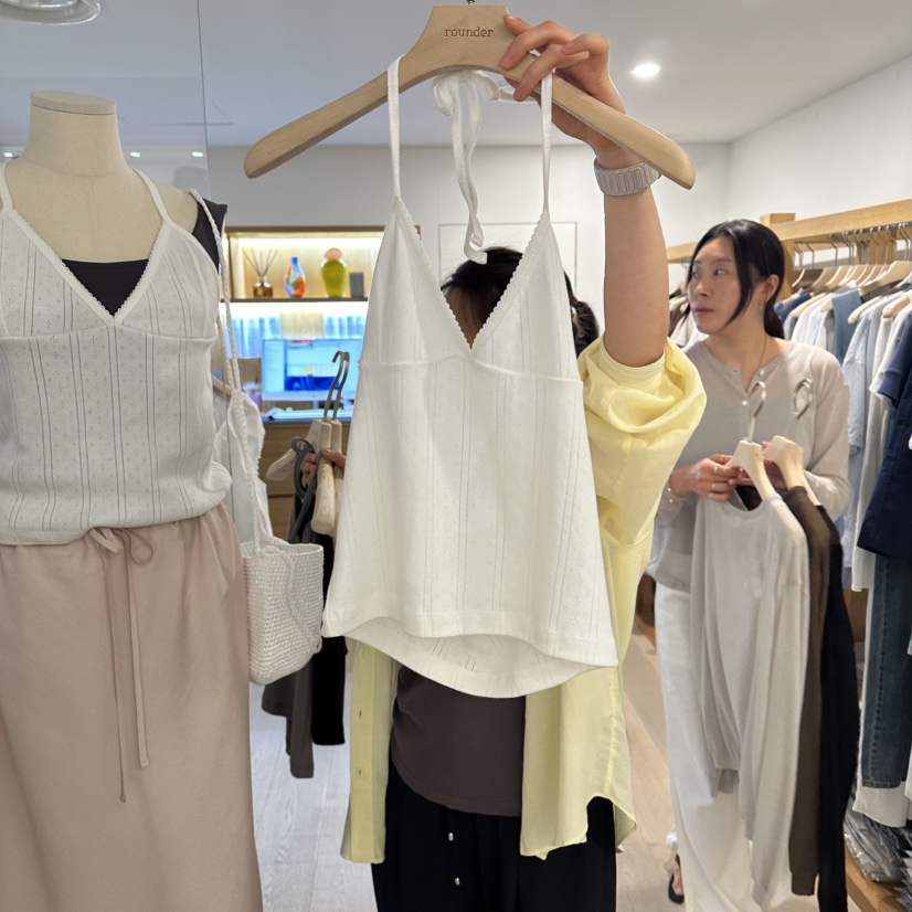 ROUNDER東大門實拍韓國女裝新款26夏季熱賣人氣吊帶背心鏤空ROUNDER吊帶/背心圖色1